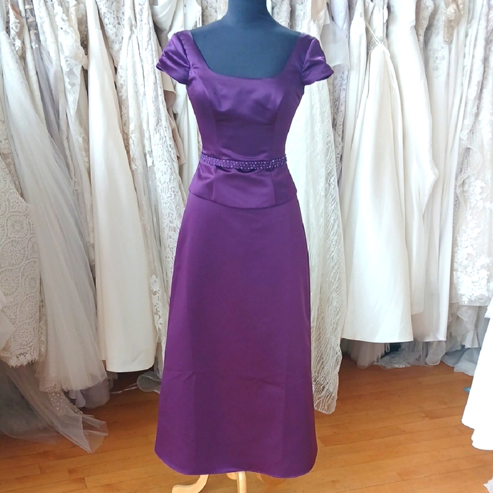 Satin Purple Dress